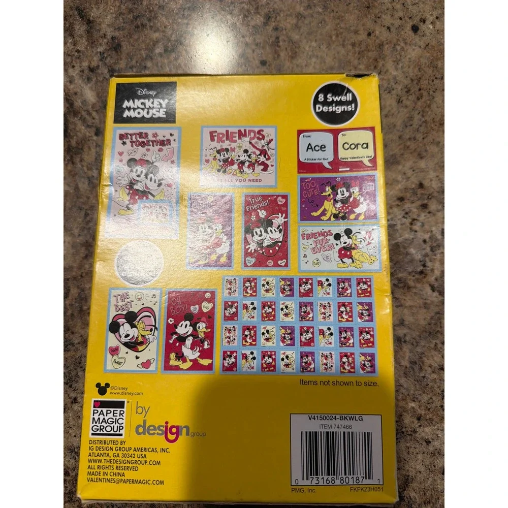 Disney Mickey Mouse 32 Valentines Cards 32 Stickers 48 Heart Seals
